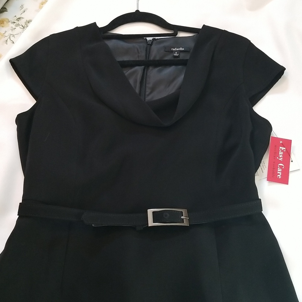 NWT Rafaella Classic Black Midi Dress - Picture 7 of 8